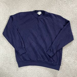 Vintage C.P. Sport Sweatshirt Women's Crew NEck Pullover Navy Blue XL